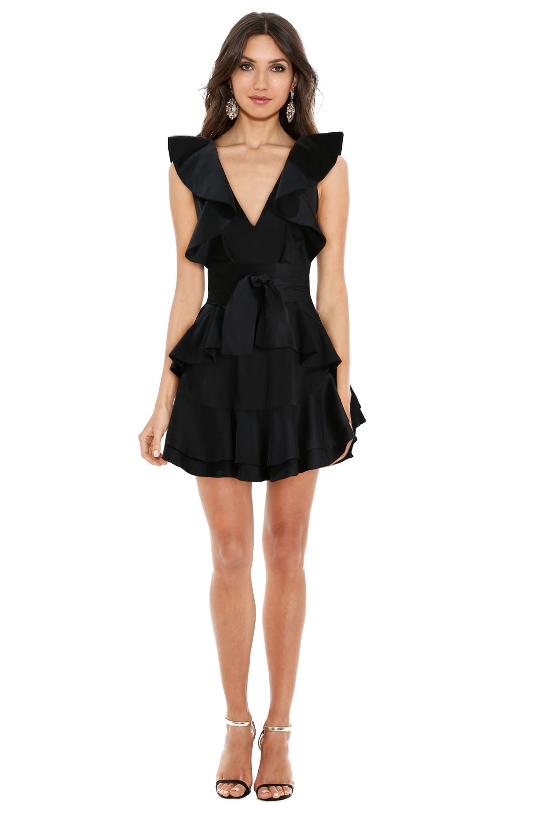 Winsome Flounce Dress in Black by ...